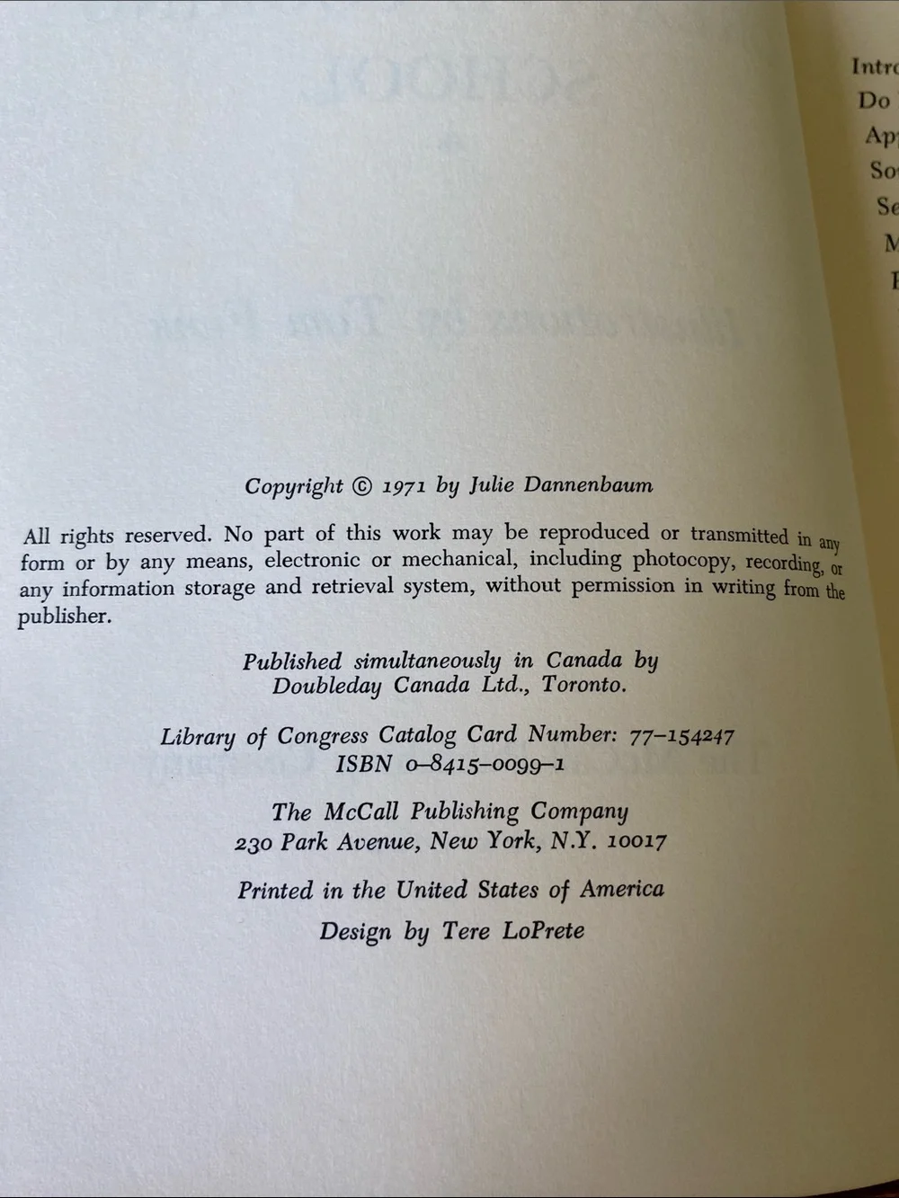 Vtg 1971 First Ed Julie Dannenbaum’s Creative Cooking School Retro 266 pages